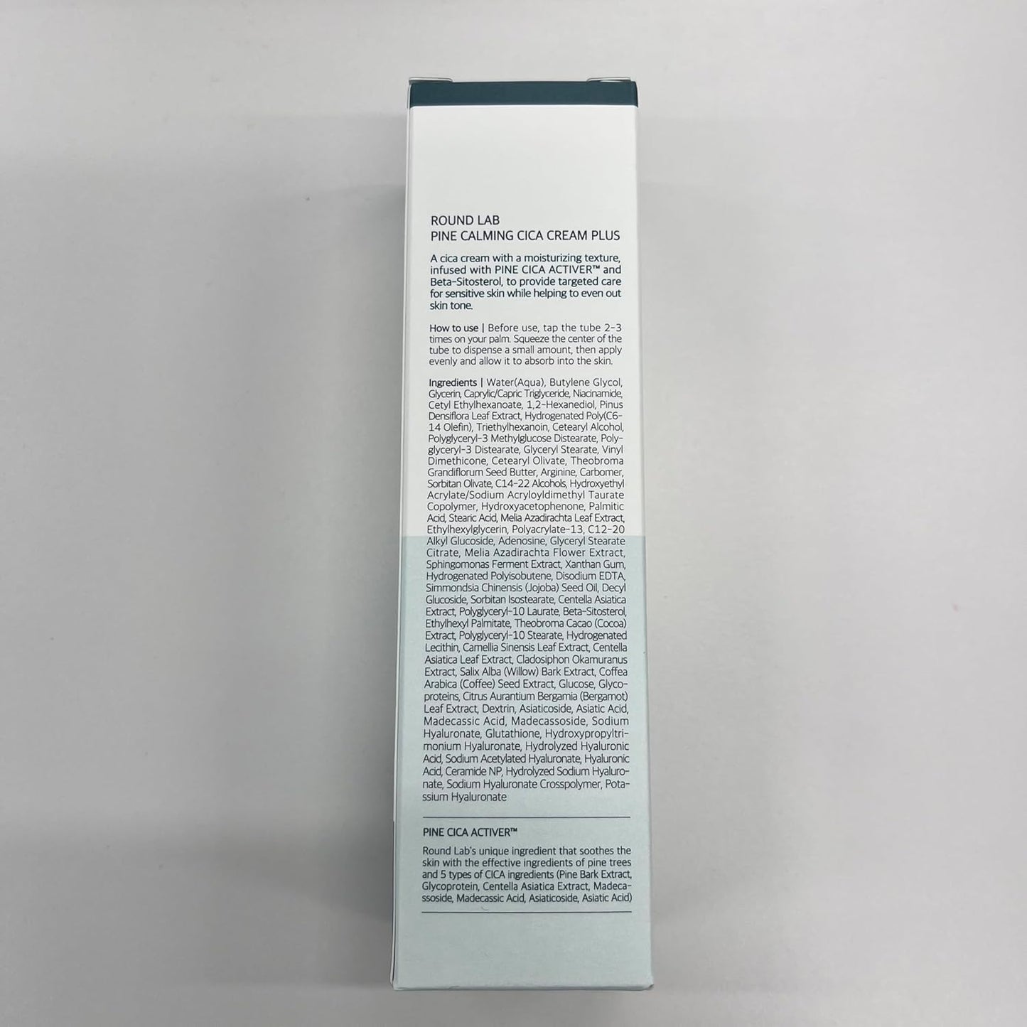 ROUND LAB Pine Cica Calming Cream Plus 60ml – Dual-Texture Soothing Cream for Blemish Care, Acne-Prone Skin Safe, Sebum & Oil Control, Intensive Calming, Strengthens Skin Barrier, Clear & Calm Finish