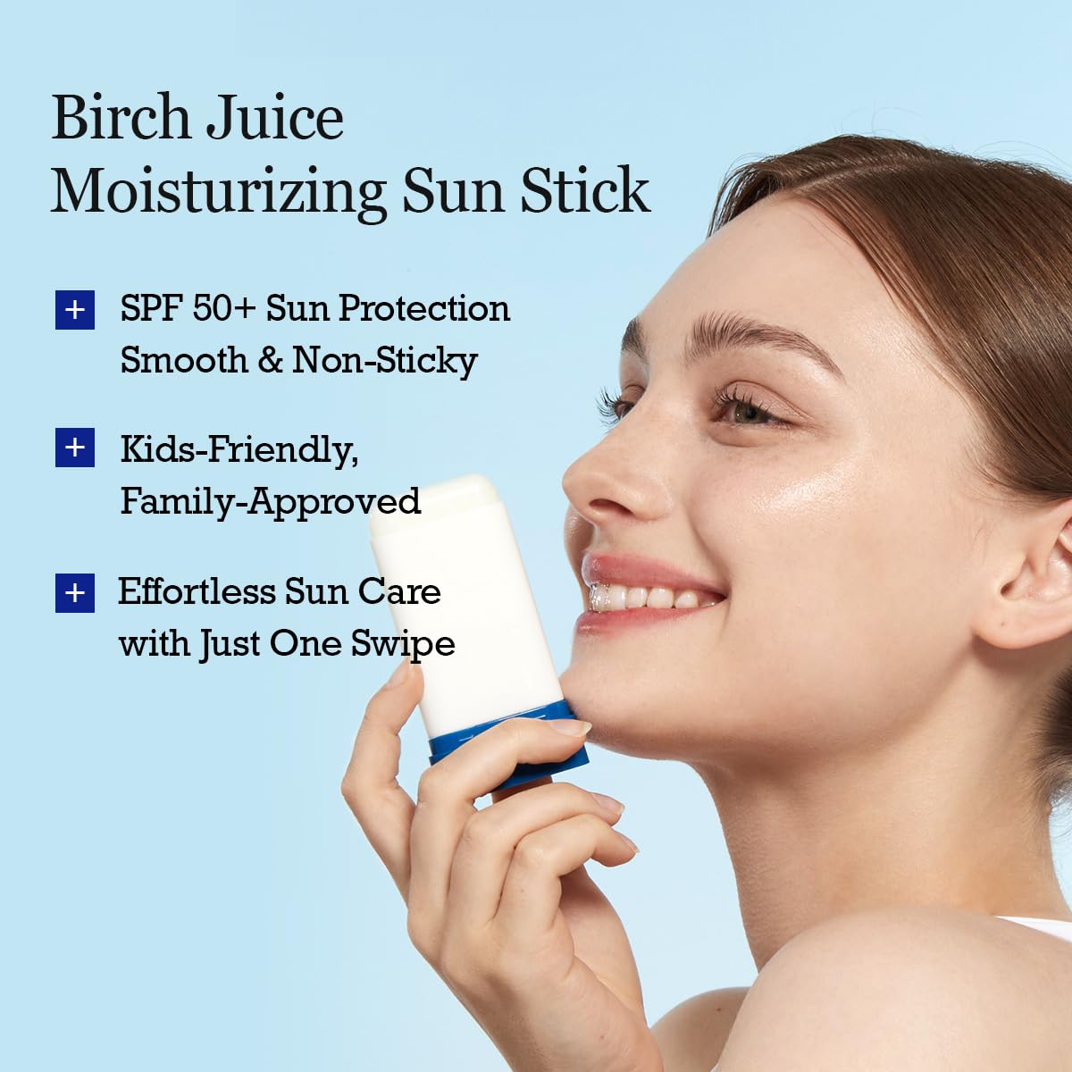 ROUND LAB Birch Juice Moisturizing Sun Stick SPF 50 | Korean Sunscreen Stick for face and body, No White Cast, Outdoor & Travel-Friendly 0.67oz