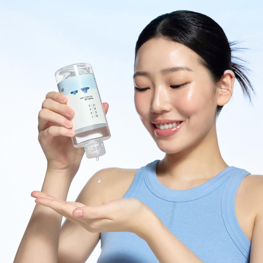 Round LAB 1025 Dokdo Toner + Dokdo Lotion Set | Gentle Exfoliating Dead Skin Cells Without Irritation, Hydrating, Watery Type Toner, Lotion, for Sensitive Skin (6.76fl.oz)