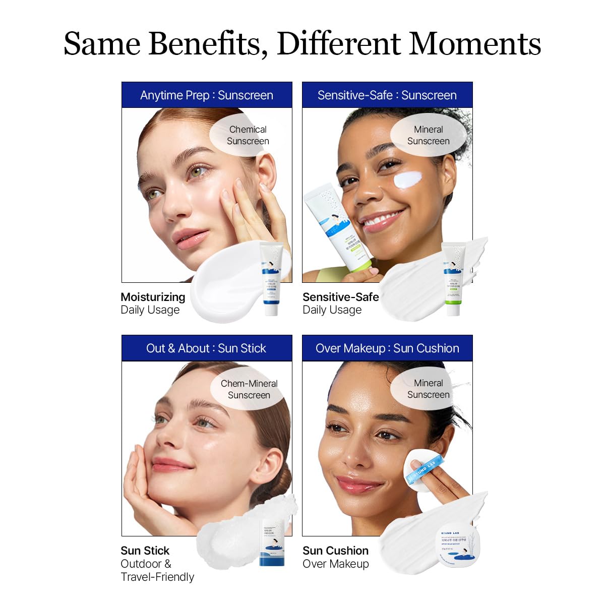 ROUND LAB Birch Juice Moisturizing Sun Stick SPF 50 | Korean Sunscreen Stick for face and body, No White Cast, Outdoor & Travel-Friendly 0.67oz