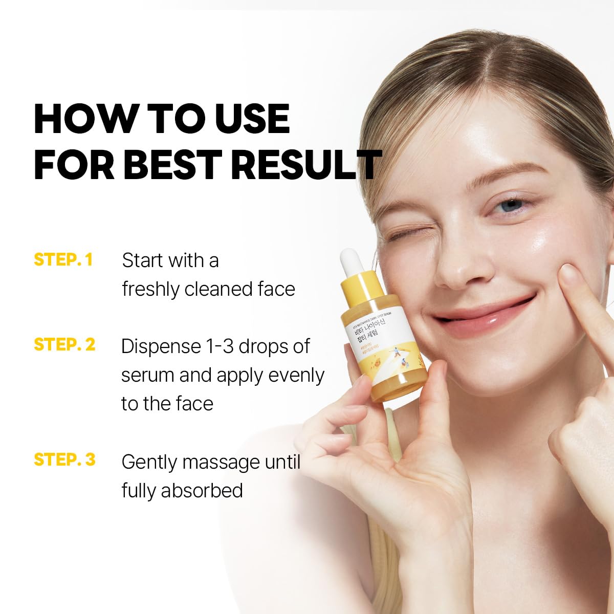 ROUND LAB Vita Niacinamide Dark Spot Serum 1.01 Fl Oz, Radiance-Boosting and Dark Spot Correcting Face Serum with Vitamin C, Improves Uneven Skin Tone, and Enhances Skin Clarity, Korean Skincare