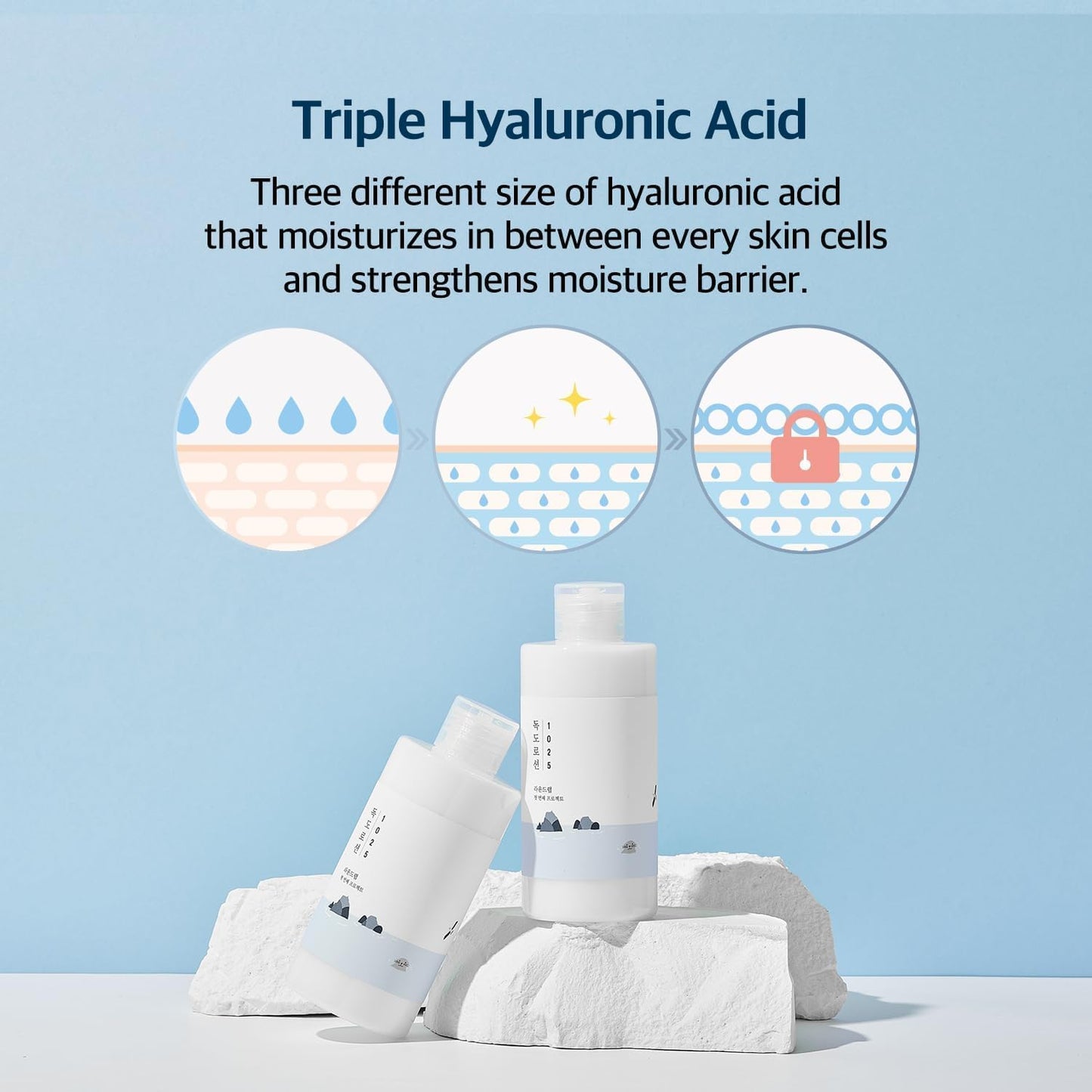 Round LAB 1025 Dokdo Toner + Dokdo Lotion Set | Gentle Exfoliating Dead Skin Cells Without Irritation, Hydrating, Watery Type Toner, Lotion, for Sensitive Skin (6.76fl.oz)