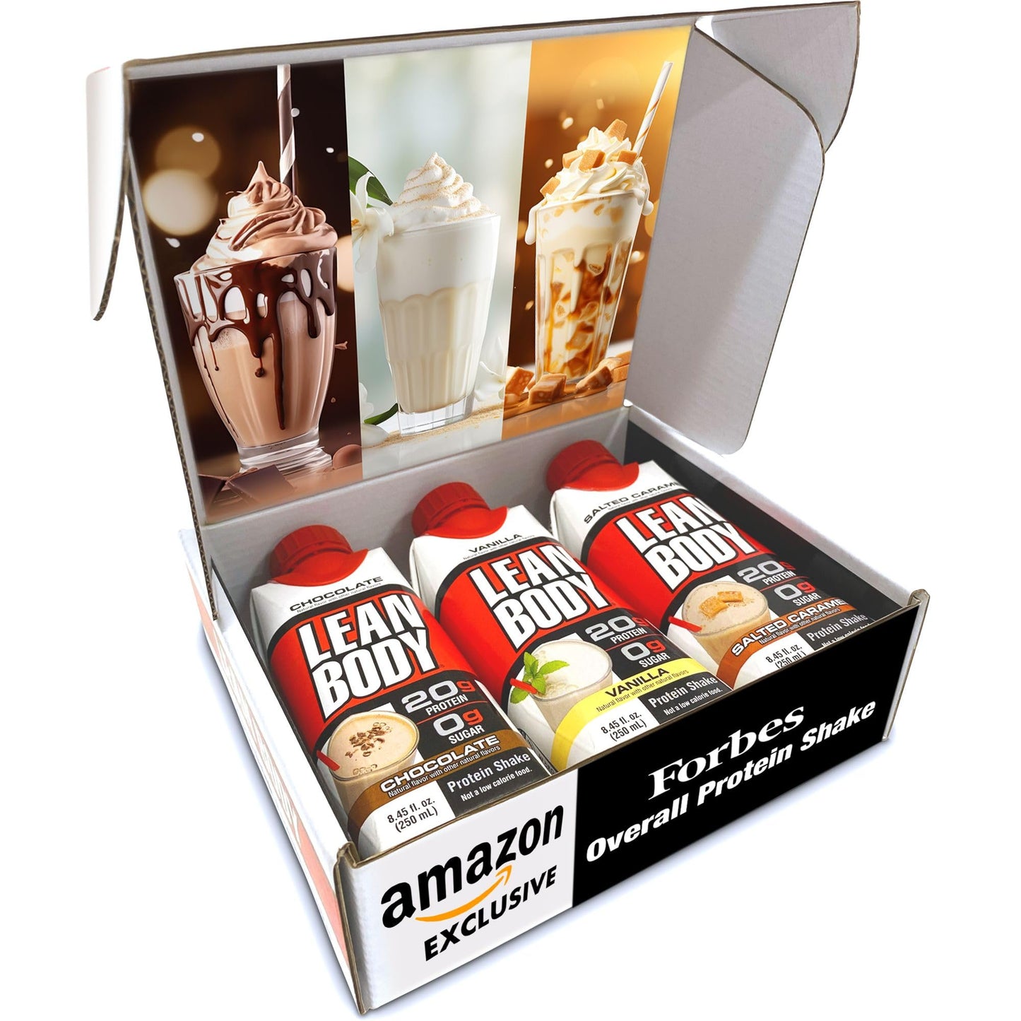 Lean Body Ready-to-Drink Salted Caramel Protein Shake, 40g Protein, Whey Blend, 0 Sugar, Gluten Free, 22 Vitamins & Minerals, 17 Fl Oz (Pack of 12)