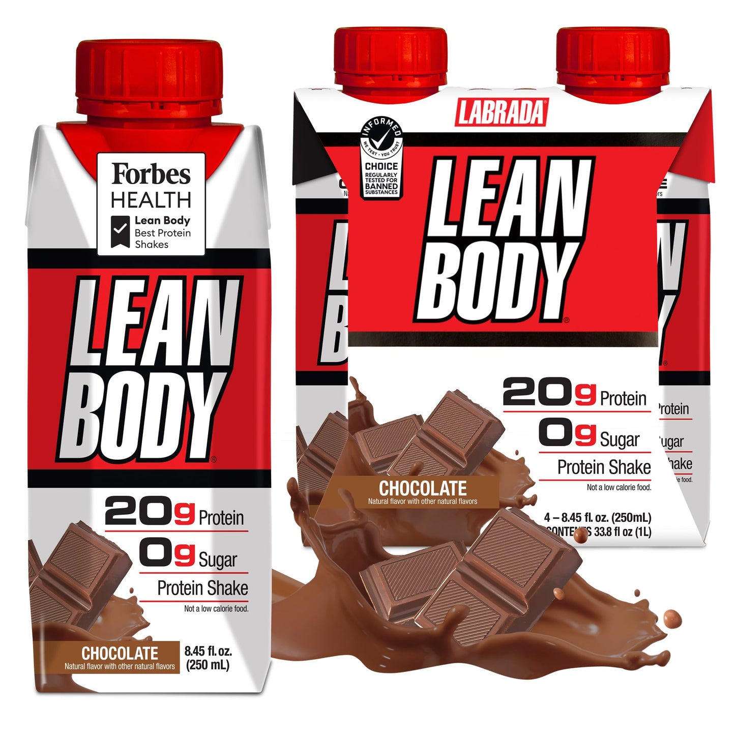 Lean Body Ready-to-Drink Salted Caramel Protein Shake, 40g Protein, Whey Blend, 0 Sugar, Gluten Free, 22 Vitamins & Minerals, 17 Fl Oz (Pack of 12)